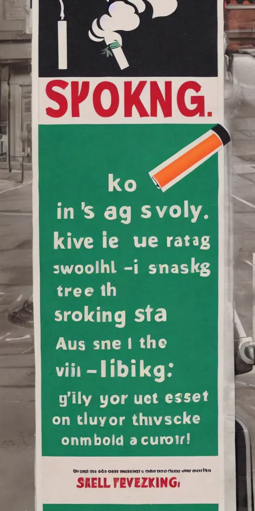 Prompt: a poster of anti - smoking