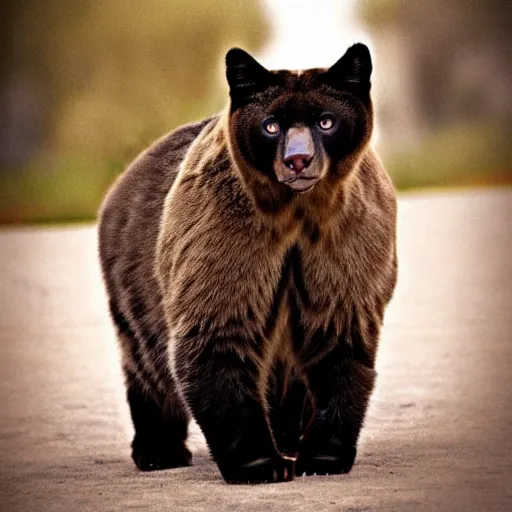 Image similar to a feline bear - cat - hybrid, animal photography