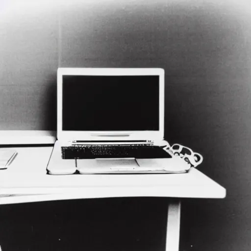 Prompt: photo of a computer on a desk ( 1 9 7 0 ). realistic, highly - detailed, award - winning, sharp focus