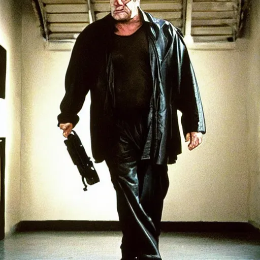 Prompt: John Goodman as Neo in The Matrix