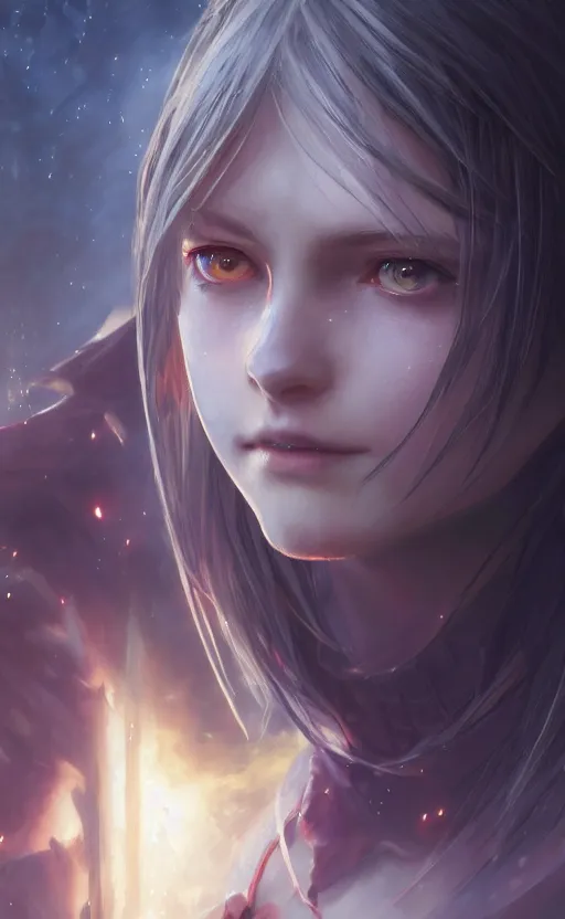 Image similar to a girl from final fantasy live action, fate stay night, evocative, mystical night, very very very very detailed, award winning, masterpiece digital painting by greg rutkowski, alex grey, artstation, 4 k wallpaper