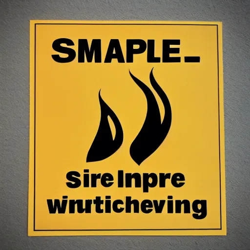 Image similar to simple yet detailed fire warning label