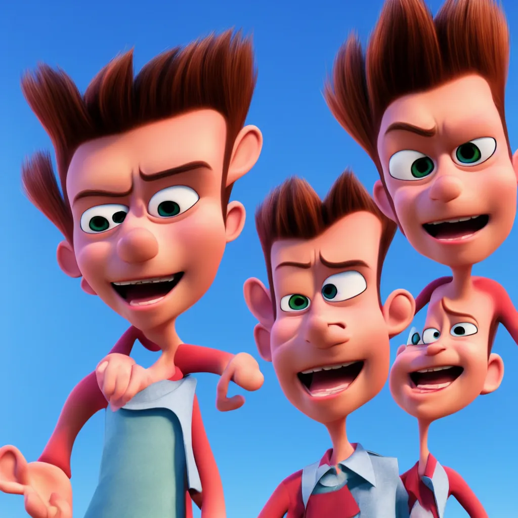 Image similar to jimmy neutron, 3 d, photo, 4 k