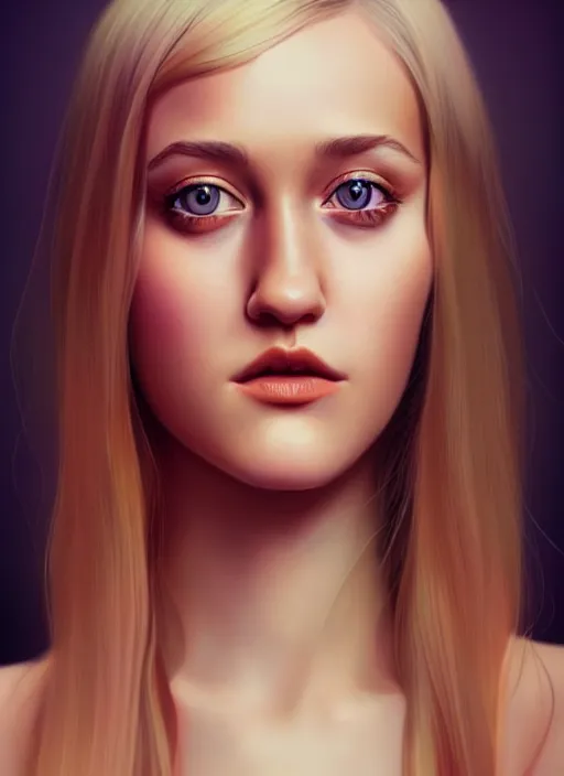 Prompt: full body gorgeous young Maika Monroe, realistic character concept, full body pose, autumn, makeup, shorter neck, illustration, symmetrical eyes and body, cinematic lighting, detailed realistic symmetrical eyes, artgerm, Joshua Middleton, single face, insanely detailed and intricate, beautiful