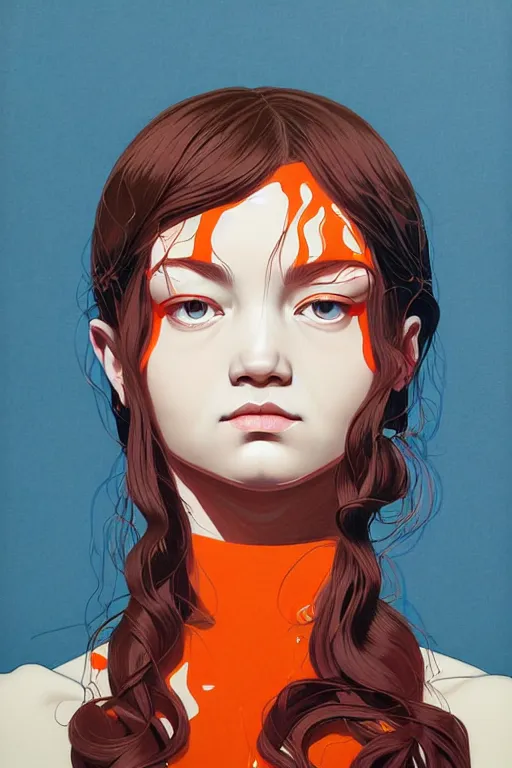 Image similar to portrait of gaea by james jean by ilya kuvshinov kintsugi