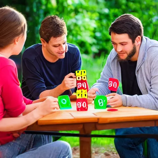 Prompt: 3 friends playing uno at a wooden table, realistic, detailed, 8k, hd, award winning photo