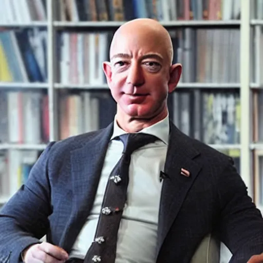 Image similar to jeff bezos as professor charles xavier in xmen movie