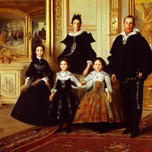 Image similar to the spanish royal family in 1 9 9 6 by diego velazquez and greg rutkowski