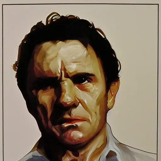 Image similar to portrait of harvey keitel as a pimp in the movie taxi driver, by robert singer sargent