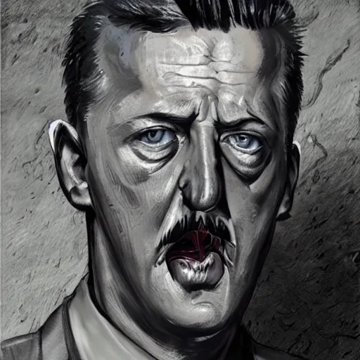 Image similar to igor ivanovich strelkov became an aggressive lovecraftian degenerate hellfire demon calling for total mobilization, photo - realistic, color image, 2 k, highly detailed, bodyhorror, occult art