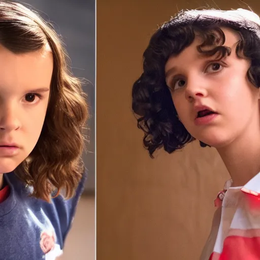 Prompt: photo of millie bobby brown from stranger things