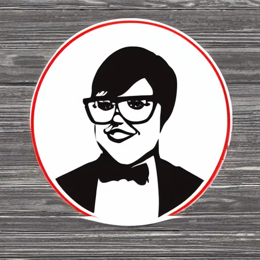 Image similar to clark duke hybrid, vector, svg sticker art