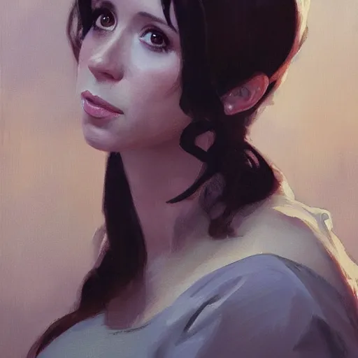 Image similar to portrait of jennifer love hewitt greg manchess painting by sargent and leyendecker, studio ghibli, fantasy, medium shot, asymmetrical, intricate, elegant, matte painting, illustration, hearthstone, by greg rutkowski, by greg tocchini, by james gilleard, by joe fenton