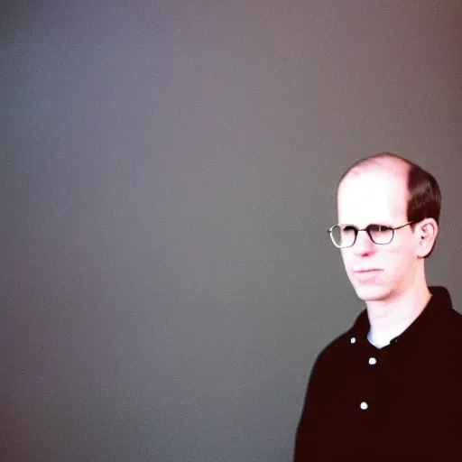 Prompt: color 35mm film still of Nick Bostrom, figure portrait