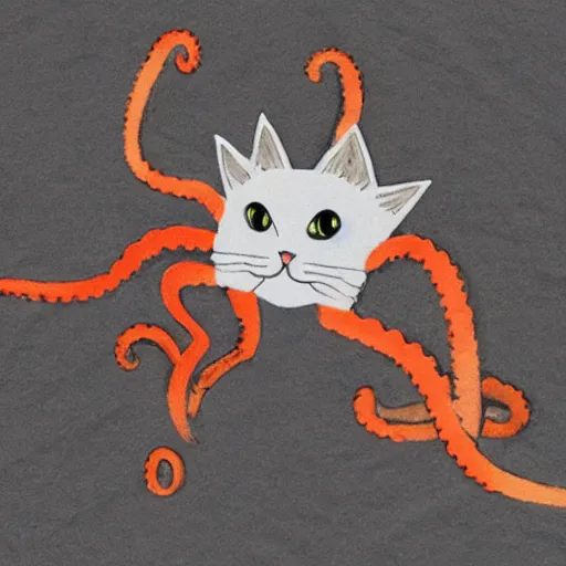 Prompt: mix octopus mix cat