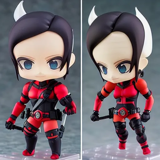 Image similar to ((((deadpool)))), An anime Nendoroid of (((((deadpool))))), figurine, detailed product photo