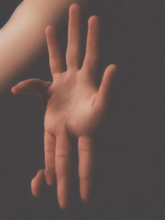 Image similar to photo of one!! detailed woman's hand palm up, instagram photo, studio photo