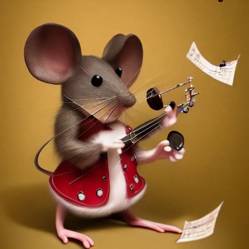 Image similar to An adorable whimsical mouse conducting an orchestra, highly detailed, digital painting, artstation, concept art, smooth, sharp focus, studio light, by Phil and Kaja Foglio,