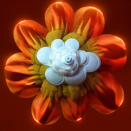 Image similar to a beautiful unique flower from another planet, high octane render, detailed, texture, great lighting ivory star