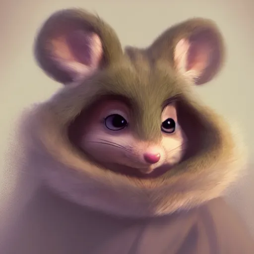 Image similar to portrait character design a cute feathered mouse, style of maple story and zootopia, portrait studio lighting by jessica rossier and brian froud and gaston bussiere