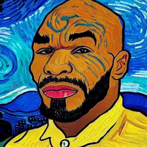 Image similar to “Mike Tyson, style of Van Gogh”