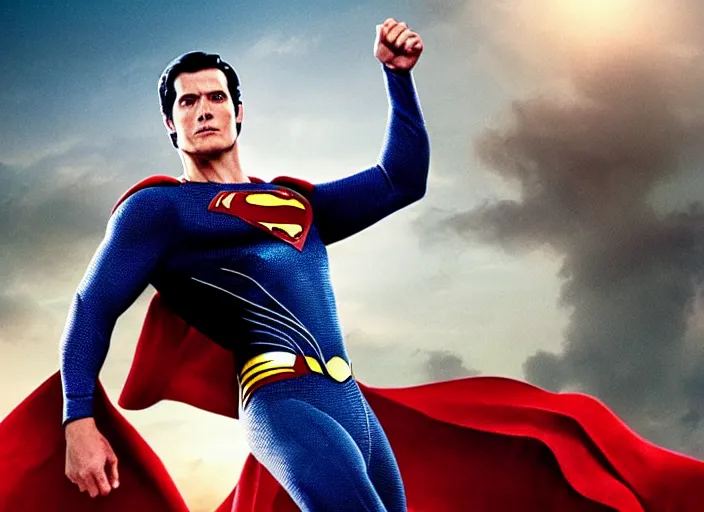 Prompt: film still of superman as a!!! skinny very skinny skinny slim weak man!!! in the new superman movie