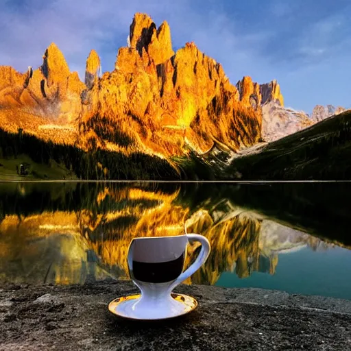 Image similar to the golden cup of dolomites