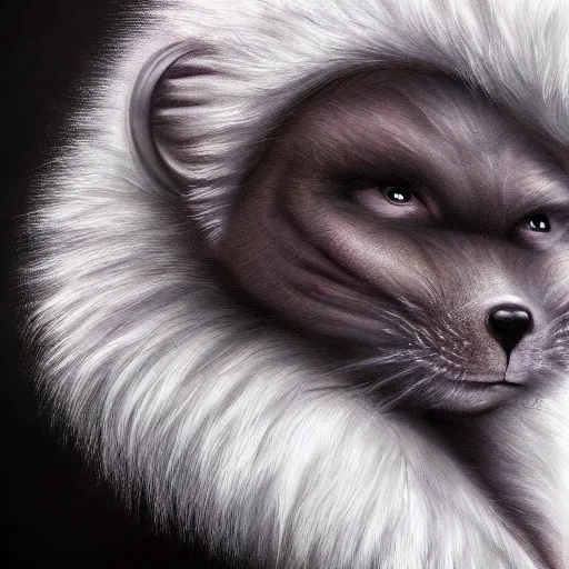 Image similar to portrait of a cute fluffy hybrid alien animal detailed painting 4 k