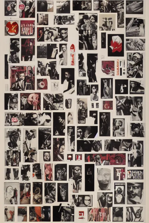 Image similar to life without ammo by richard hamilton and mimmo rotella and violet polsangi