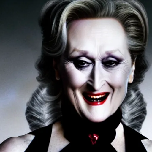 Image similar to evil vampire Meryl Streep