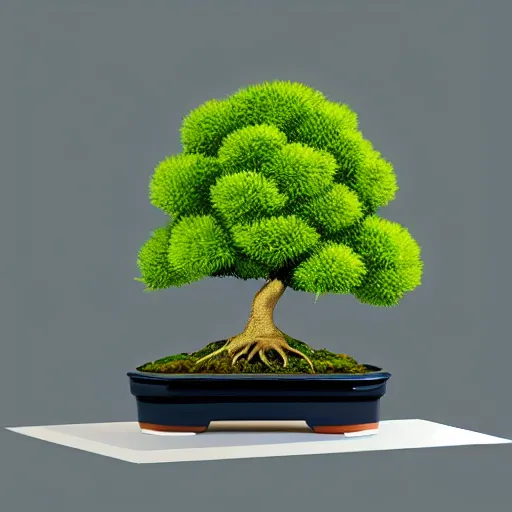 Image similar to bonsai tree but minimalistic 2 d concept art by frank stella gilleard james, whalen tom, colorful, vray, trending on artstation, minimalism