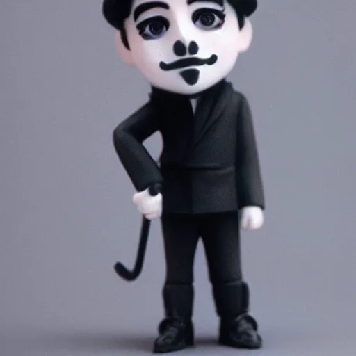 Prompt: charlie chaplin as nendoroid, 8 k hd dof, cinestill 8 0 0 t,