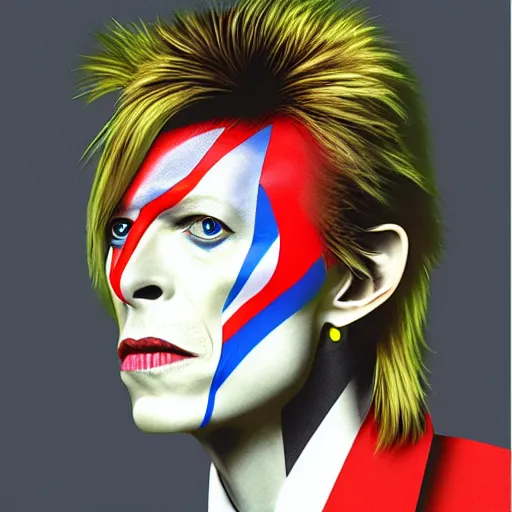 Image similar to David Bowie in the style of Esher