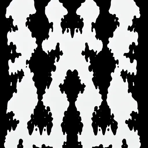 Prompt: one big inkblot on the paper, rorschach test, symmetrical, slightly styled to Dan Flavin