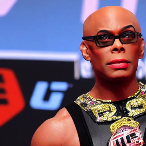 Image similar to ru paul in a ufc fight