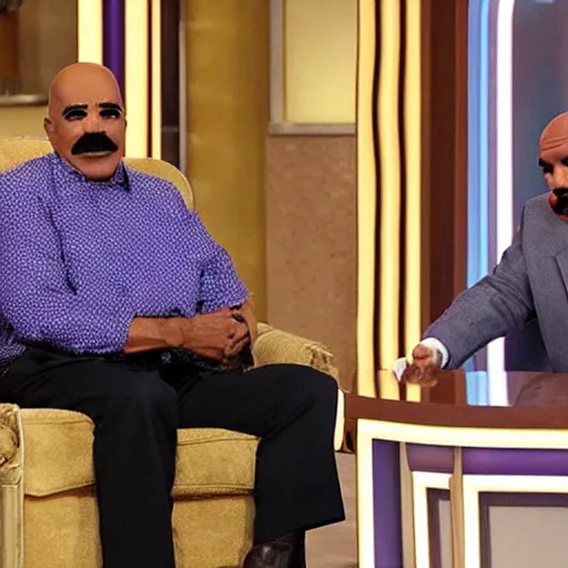 Image similar to adolf hitler meeting steve harvey in family feud ( 2 0 1 6 )