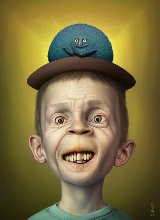 Prompt: gediminas pranckevicius face portrait happy smille kid super amazing