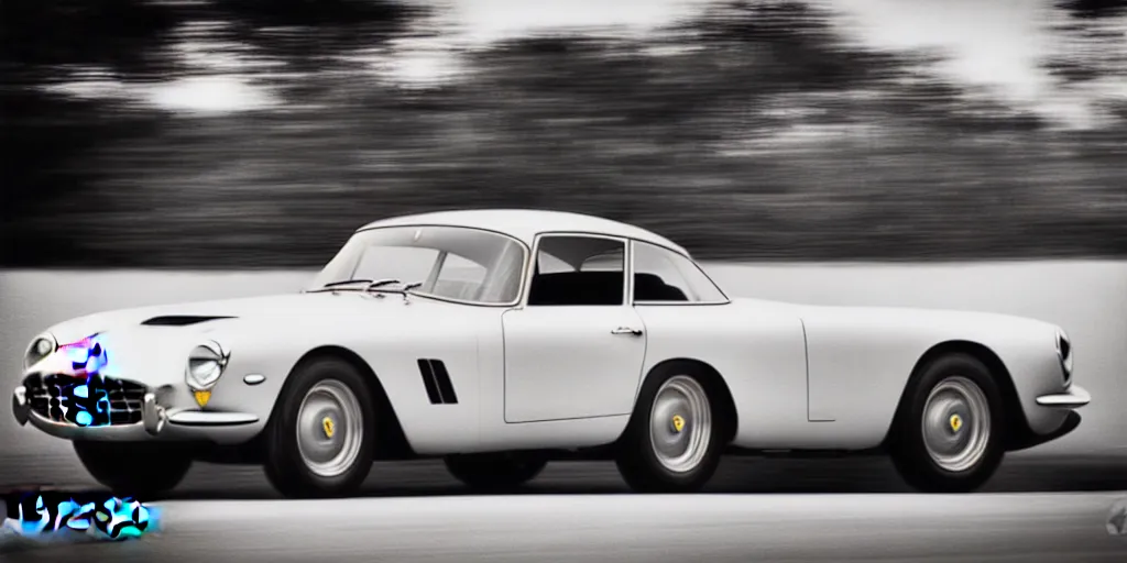 Image similar to photograph, 1958 FERRARI 250 GT, by Peter Singhof, press release, cinematic, PCH, california coast, 8k, depth of field, bokeh.