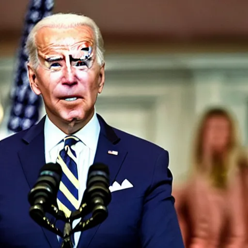 Image similar to Joe biden doing the Kubrick stare