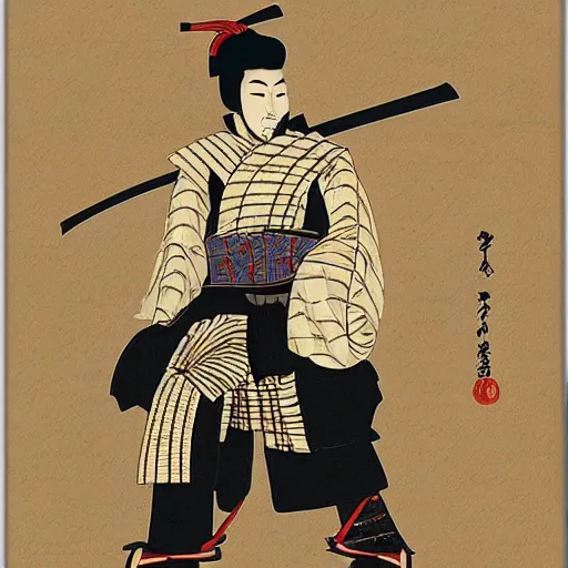 Prompt: edo style samurai warrior