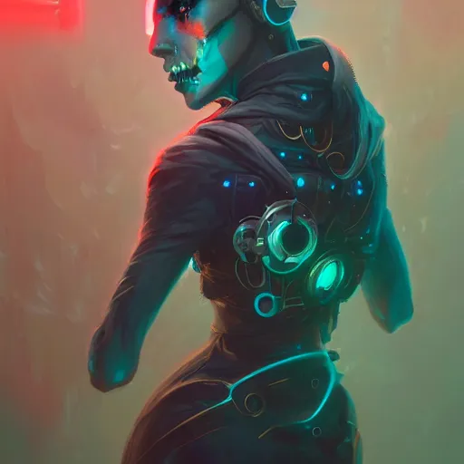 Image similar to a portrait of a beautiful cybernetic queen of the undead, cyberpunk concept art by pete mohrbacher and wlop and artgerm and josan gonzales, digital art, highly detailed, intricate, sci-fi, sharp focus, Trending on Artstation HQ, deviantart, unreal engine 5, 4K UHD image
