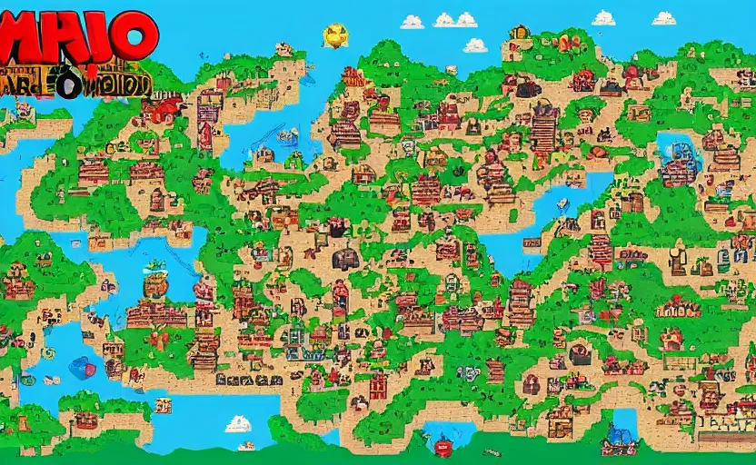 Artist Makes Super Mario World Michigan Map