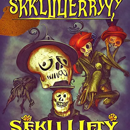 Prompt: Skullduggery Pleasant book series