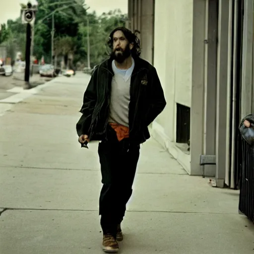 Image similar to Marco Rubio as a disheveled homeless man. CineStill