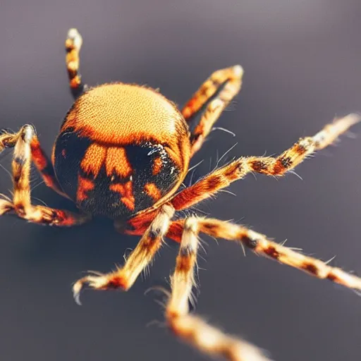 Prompt: “ a spider and a dachshund hybrid animal, golden hour, 8 k photography ”