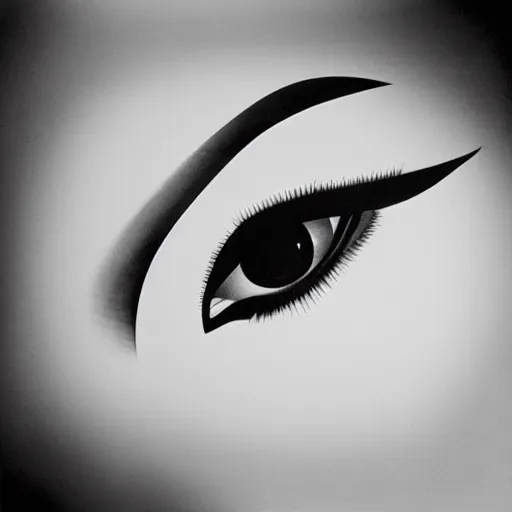 Prompt: minimalist eye illustration by zaha hadid