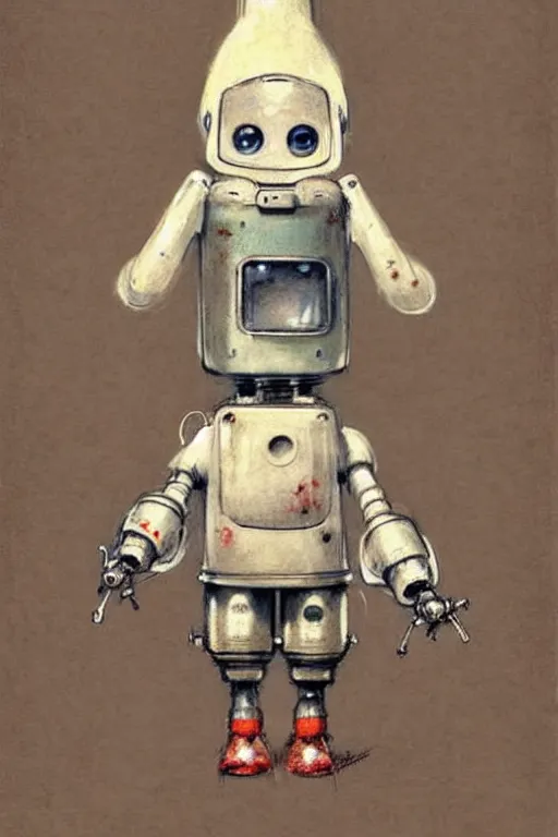 Image similar to ( ( ( ( ( 1 9 5 0 s robot knome baby. muted colors. ) ) ) ) ) by jean - baptiste monge!!!!!!!!!!!!!!!!!!!!!!!!!!!!!!