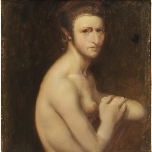 Image similar to portrait of a feminine man