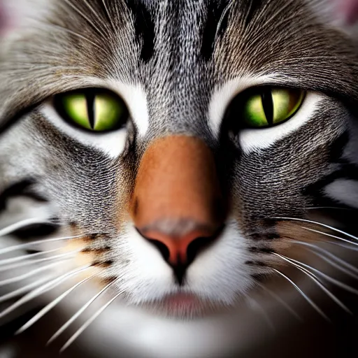 Prompt: closeup portrait of a cat in a costume, realistic, 8 k, extremely detailed, cgi, trending on artstation, hyper - realistic render, by greg rutkowski