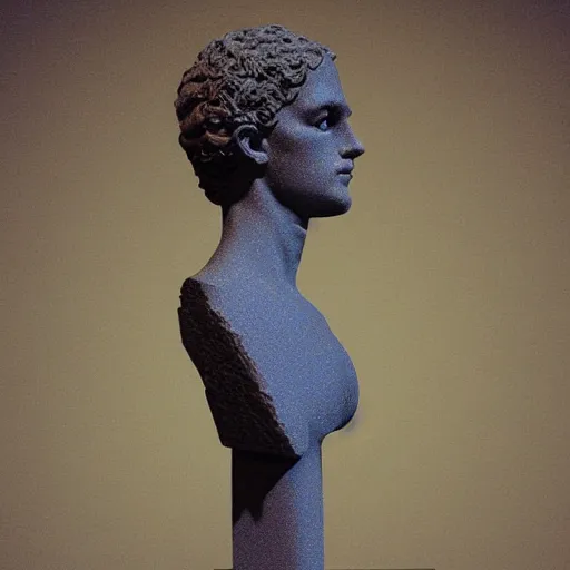 Image similar to vaporwave statue by Peter Stephens